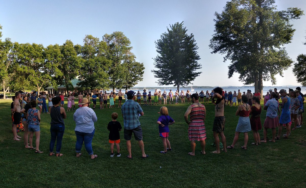 uvmvermont's tweet photo. We're ready for you, #UVMTREK. Last night, Service and Wilderness TREK leaders gathered at nearby North Beach to wrap up training. (P: UVM TREK) #UVM2022 https://t.co/UrMgpeFimz