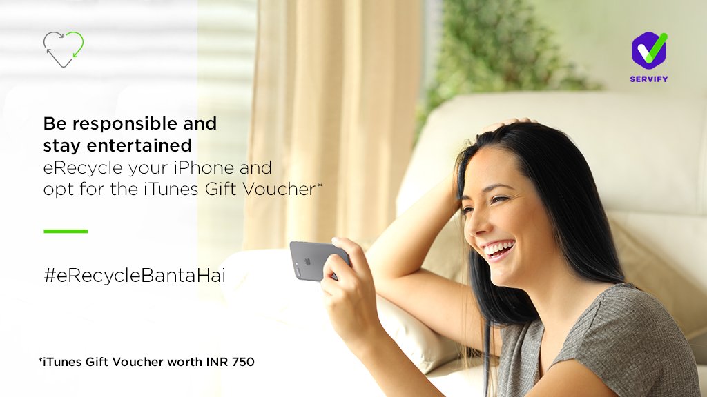 ServifyHQ's tweet image. #eRecycle your #iPhone, opt for the #iTunes Gift Voucher and watch your favorite movies, online. eRecycle here: bit.ly/2MjUG7q 
#movies #music #entertainment