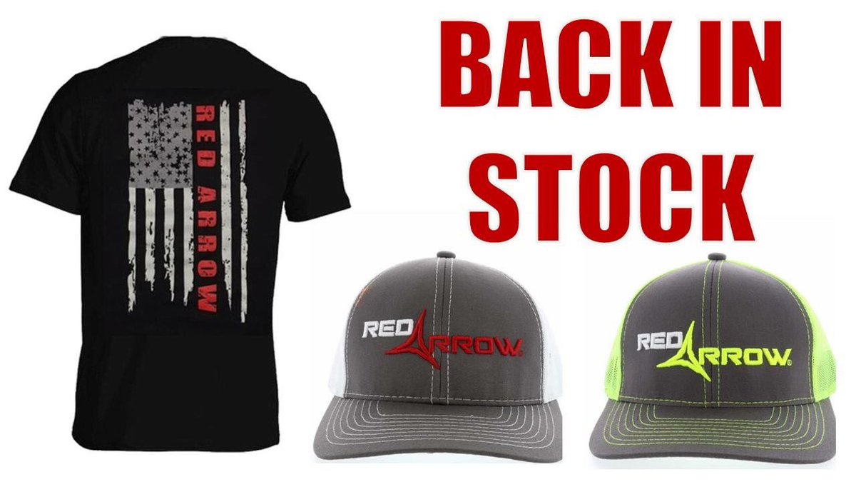RedArrowTV's tweet photo. The #RedArrowArmy is growing, so we just re-stocked the fastest selling Red Arrow t-shirt and trucker hats!! Get 'em before they're gone again!! All orders placed this weekend will ship by Tuesday 8/21!!
Shop Red Arrow gear here: https://t.co/3h1vTzjZZa https://t.co/7tp33QwJxr