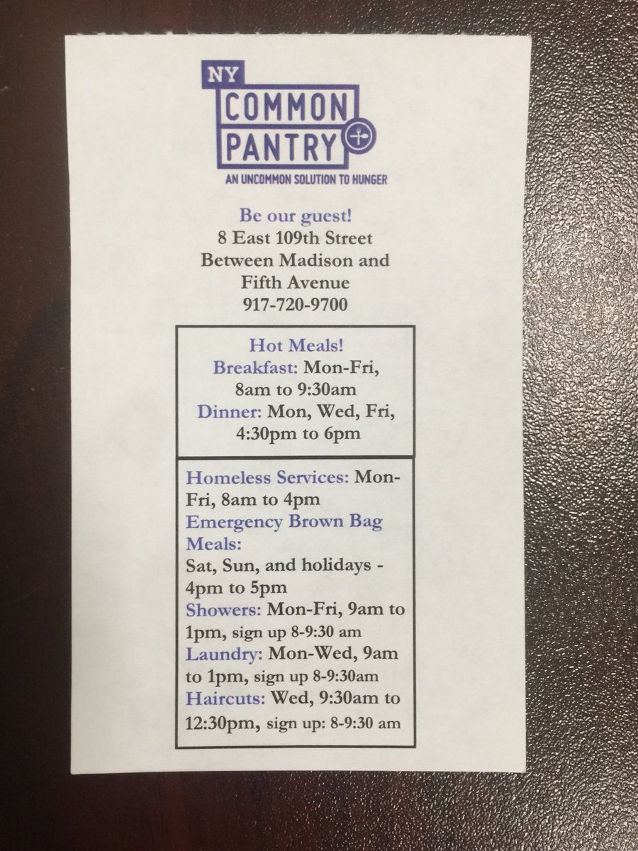 DesRaww's tweet image. PLEASE RETWEET
My job offers free showers, haircuts, and hot meals to anyone in need. There’s Also a map that shows free meals in Manhattan!!