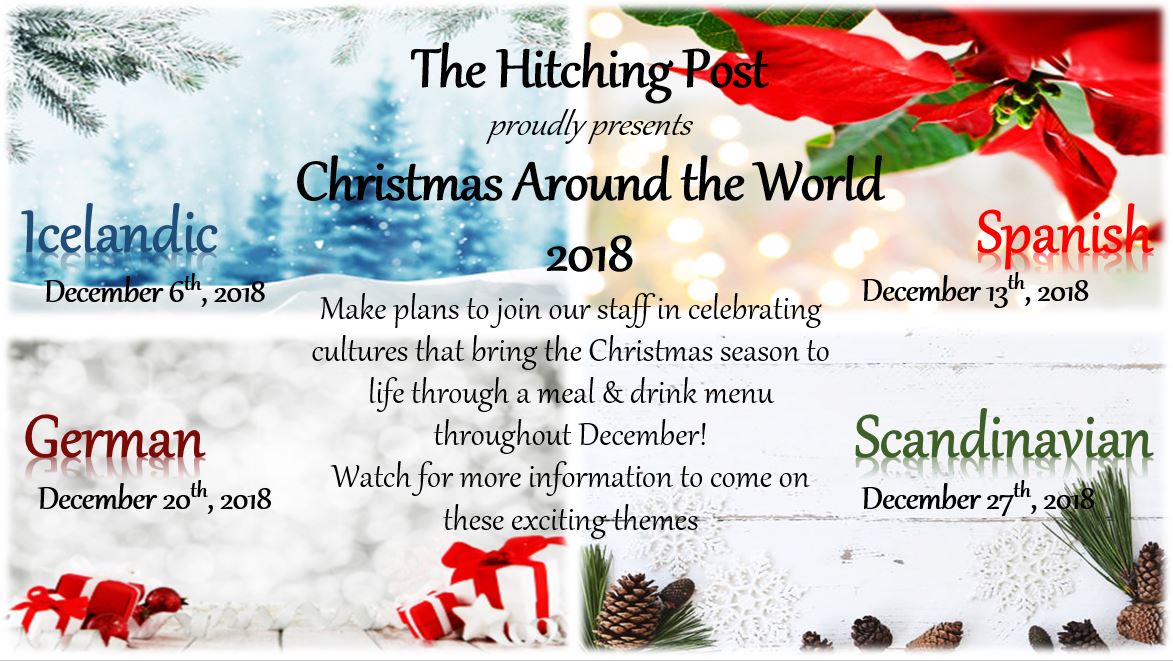We are proud to bring you a ONE OF A KIND holiday experience Marshall! Mark your calendars now for your December "Christmas Around the World" holiday meals! There will be limited reservations for these meals so plan early and be in the know!#hprestuarantsmn
