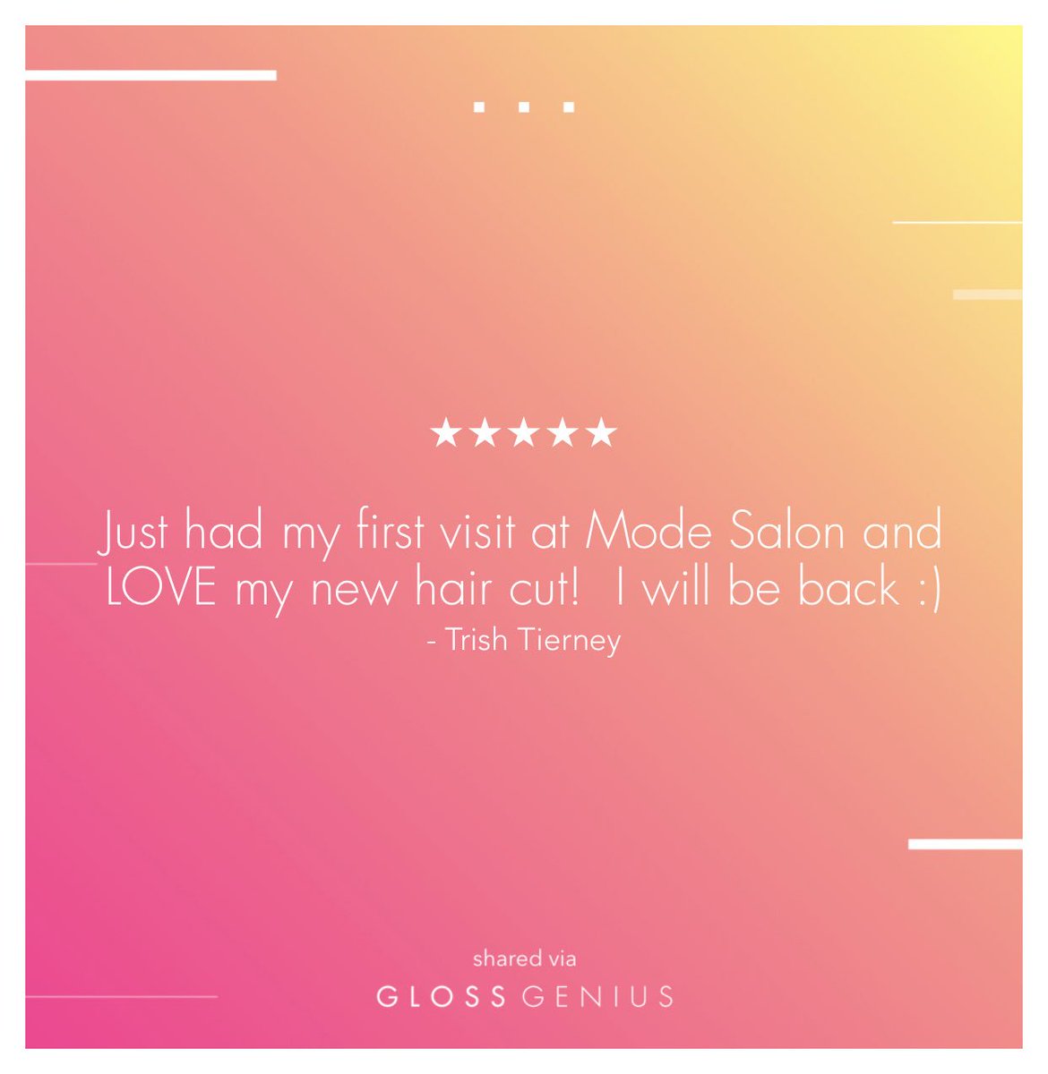 kfshea4's tweet photo. Love getting positive reviews from new clients! https://t.co/12d4IwC5gM