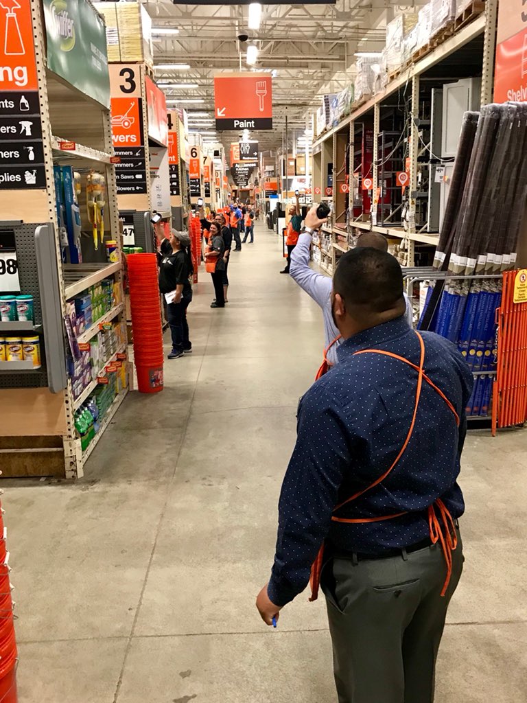 JakeCrailTHD's tweet photo. 641 Rohnert Park Overhead Management Race! Each DS auditing/correcting an aisle in 5m or less. Winner of the race... Frank and Rose from MET. @CozyJerry https://t.co/O8gVobbIU0