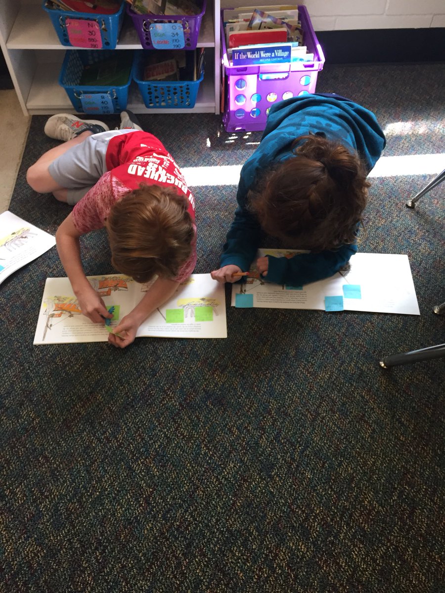 We did an awesome job annotating our text Amos and Borris today with post it notes!