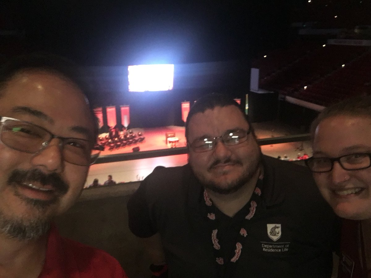 wsuEdwin's tweet photo. At 2018 Convocation with my “new” Associate Director Brandon and Assistant Director Tiffany. https://t.co/XslpWSUmJc