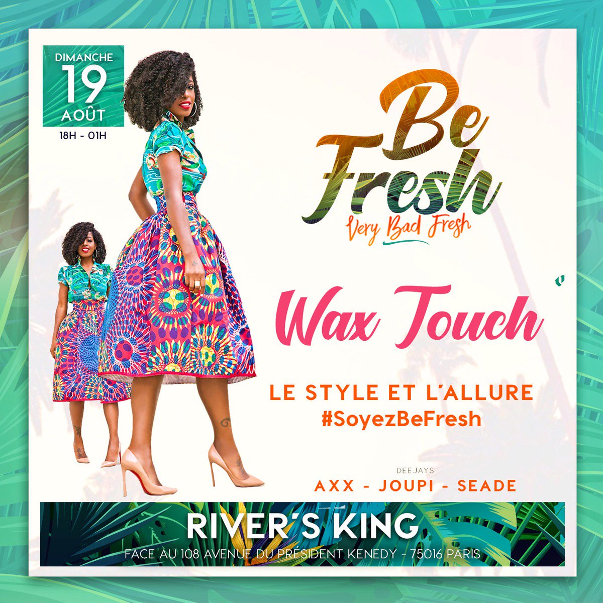 Dimanche  , Be Fresh edition Very Bad Fresh......#ShowMeYourStyle😎🤗
💄💃🏾Le Style & l'allure que ce soit en Color Jean , Flower Power , Wax Touch ou autres Styles💃🏾 #INSPIRATION...On Termine les vacances d'été avec du Style, de la légèreté et de la Couleur 😇