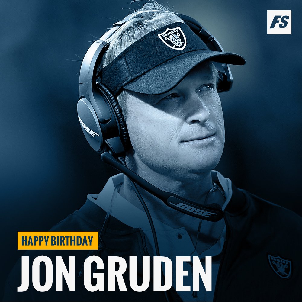 Happy birthday to Raiders head coach Jon Gruden 