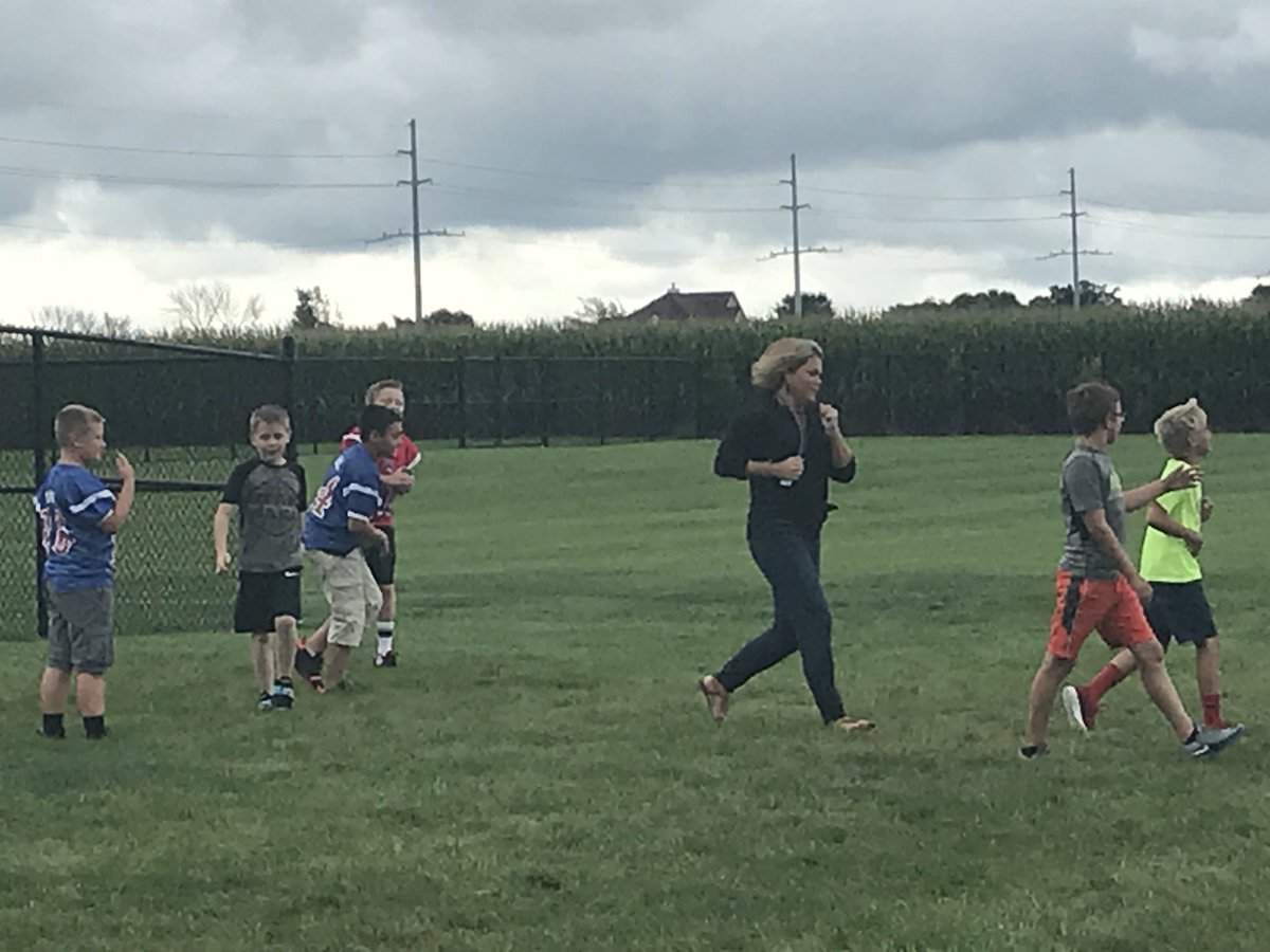 GWES_Rockets's tweet photo. Rocket Reward for Ms. Schlesinger!  Her 5th grade boys earned football with her for good behavior this week! #thewellsway https://t.co/jxevtcvoTO