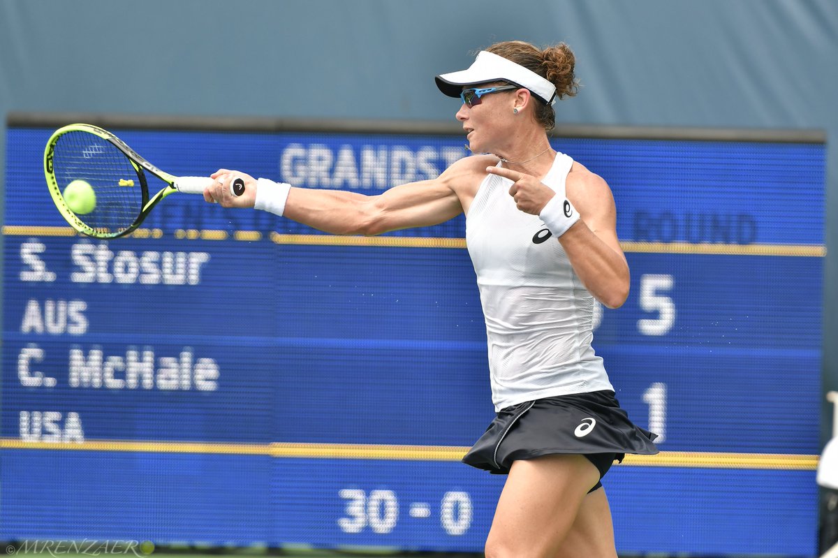 TennisAtlantic's tweet image. Sam Stosur moves on in qualifying here in New Haven, defeating Christina McHale 6-3 6-2. #Stosur #CTOpenTennis