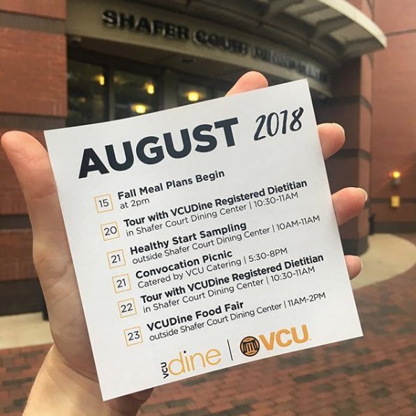 VCU_Dining's tweet image. #VCUWelcomeWeek kicks off this weekend!! 😀

We can&apos;t wait to have everyone back on campus. Hope to see you out at some of our Welcome Week events!