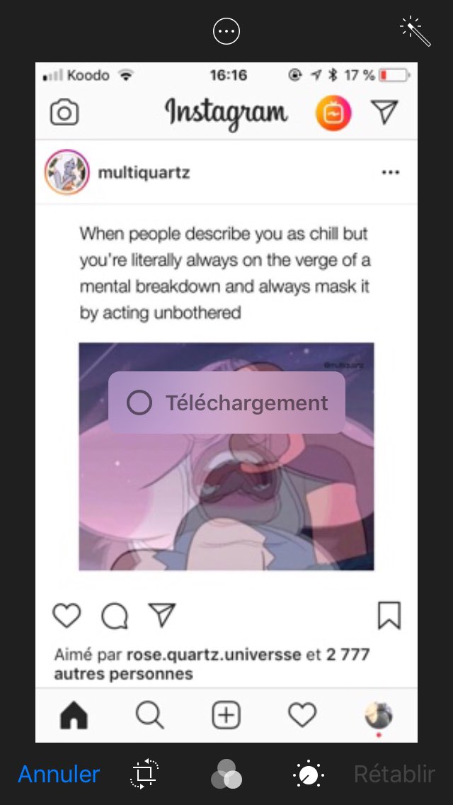 Don’t you fucking love it when your fucking phone isn’t even fucking trying to load a fucking picture so you can fucking crop it what’s the fucking problem tabarnak