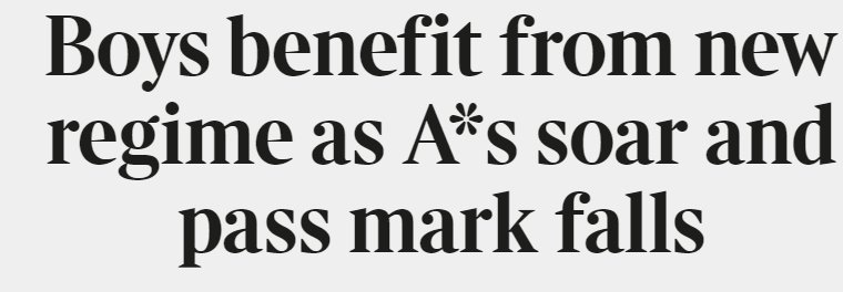 The headline in today's Times highlights only too well some issues that remain within our examination system. Read the Mount House Points of Principal blog at mounthouse.org.uk/principal-s-bl… for the full story.