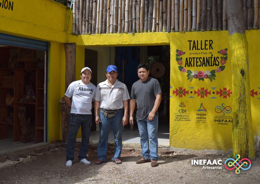 INEFAAC's tweet photo. En coordinación con la CDI en Campeche, continuamos impulsando el desarrollo de espacios artesanales  apoyando al grupo Pool Che, artesanos de madera en el municipio de Calkiní, con equipamiento de carpintería y herramientas de trabajo buscando estimular la producción y el diseño https://t.co/L4gdxpdBC8
