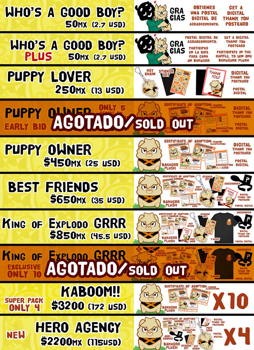 GrrBaku's tweet photo. REWARDS!! on Kickstarter campaing to make #BakuGrr a reality! 
MORE INFO HERE: https://t.co/vubMI25CcH 

#bnhaoc #katsukibakugou #Bakugou #bakudeku #kacchan #bnha #Mha #Bokunohero #kingofexplodokills #Bakugo #Plush #crowdfunding https://t.co/AP5y8pzIz5