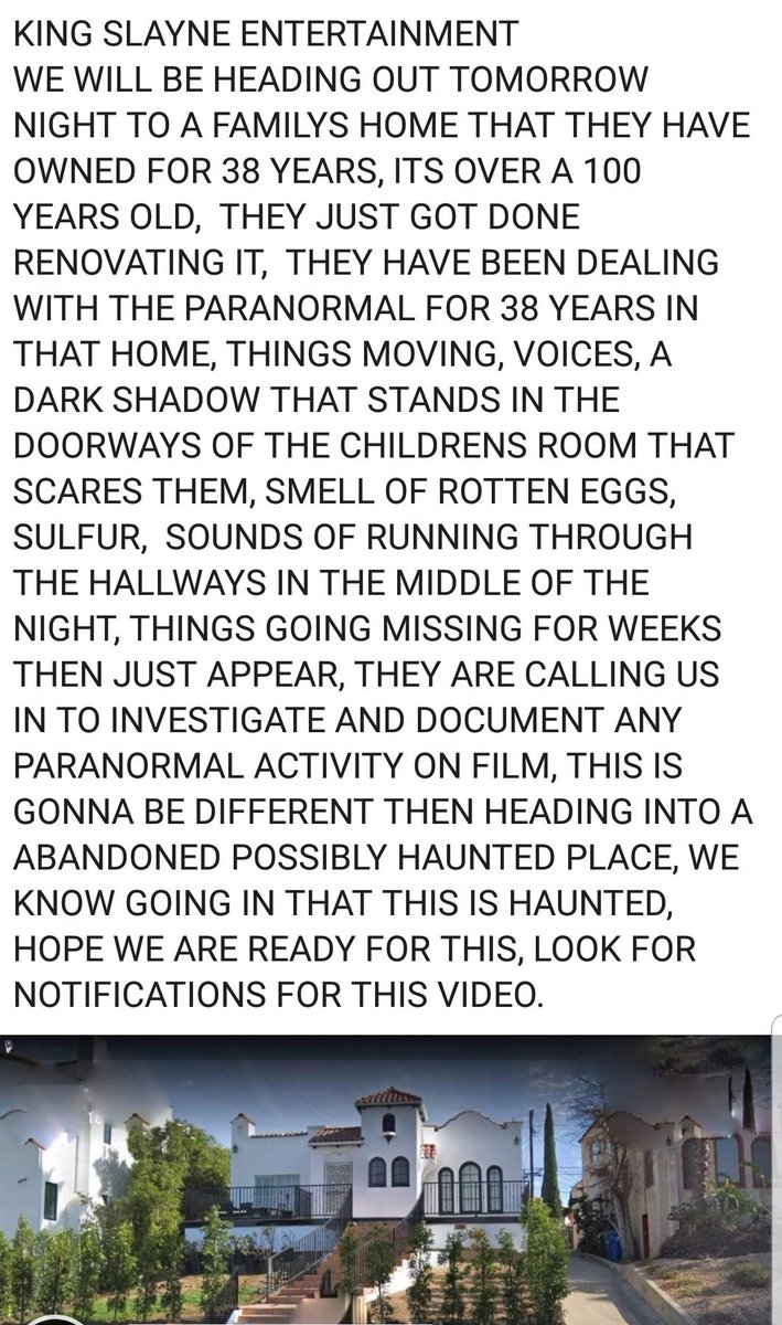 AngelaPinner's tweet image. KING SLAYNE ENTERTAINMENT 
OUR NEXT LOCATION #HAUNT #HauntedFest #haunted #dark #DarkTourist #DARKSIDE #DarkWeb #GhostAdventures #GhostHunters #ghost #ghoststories #scary #paranormal #spirits #devil #demon