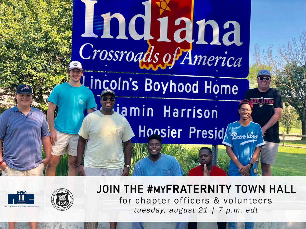 Calling all chapter officers &amp; volunteers: Please register for the #myFraternity Town Hall Webinar to learn how you and your brothers can tell your #AlphaSig stories through the <a href="/nicfraternity/">North American Interfraternity Conference</a> campaign!
Register here: register.gotowebinar.com/register/58571…