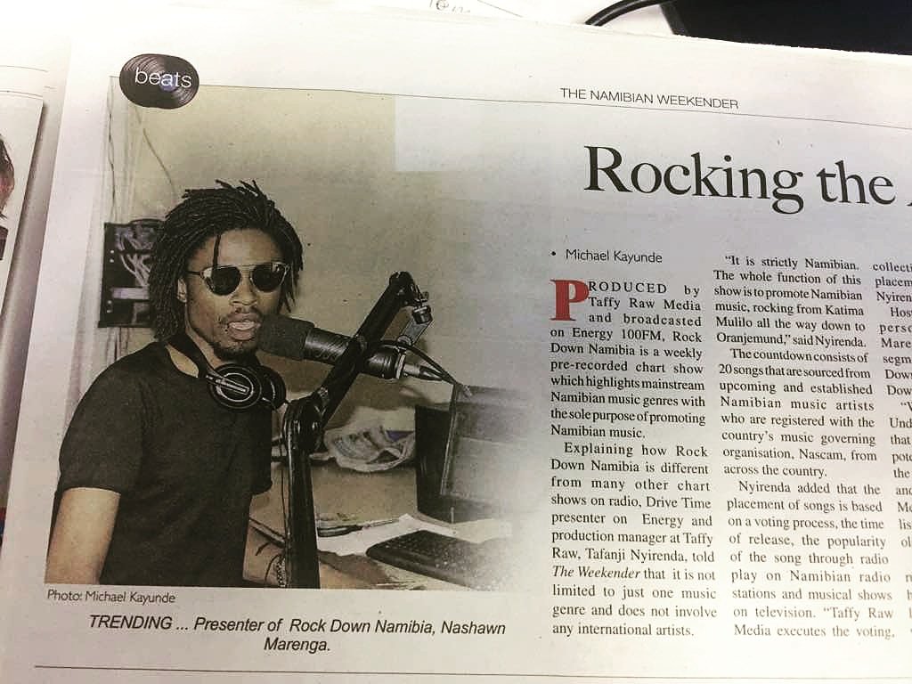NashawnOfficial's tweet photo. Shout out to @TheNamibian for the story! #RDN #RockingTheAirwaves https://t.co/7MXNz7MIzZ