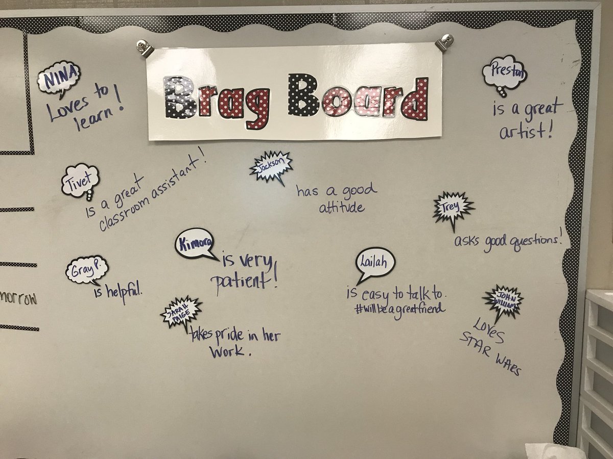 mrs_skellie's tweet photo. Don’t just display student work, but recognize their great qualities! Take the time to brag on your students and let everyone know how awesome they are! #tsgcpride @SteeleThoughts https://t.co/nJ71URiEuZ