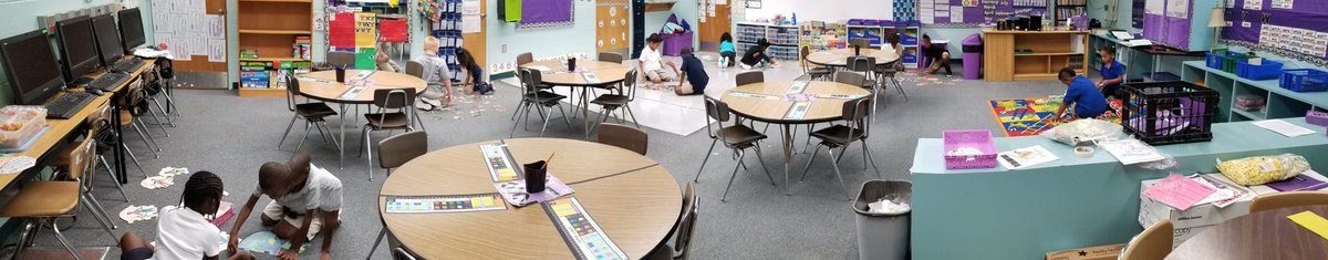 When it's 2 hot to go outside, we have indoor recess in 1st grade #superpod <a href="/PTEDolphins/">PalmTerraceDolphins</a>