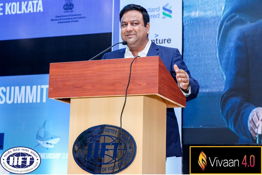 iift1963's tweet photo. IIFT was honoured to host @nirvikarjain(Former CEO,First Abu Dhabi Bank) Mr @sumeru_shah (Head–CDE &amp; Cross Shell,@Rubique) and Mr Vivek Saraf (Director,East India, @StanChartIN) as the speakers and Dr J.K Seal of IIFT as the moderator for the Finance Summit of Vivaan 4.0. #Vivaan https://t.co/SsvPHZN7nB