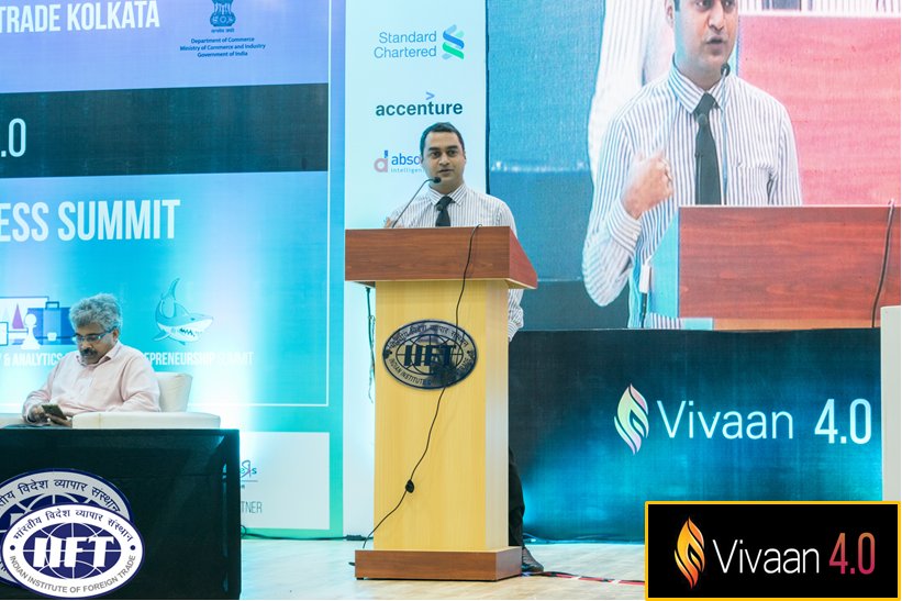 iift1963's tweet photo. IIFT was honoured to host @nirvikarjain(Former CEO,First Abu Dhabi Bank) Mr @sumeru_shah (Head–CDE &amp; Cross Shell,@Rubique) and Mr Vivek Saraf (Director,East India, @StanChartIN) as the speakers and Dr J.K Seal of IIFT as the moderator for the Finance Summit of Vivaan 4.0. #Vivaan https://t.co/SsvPHZN7nB
