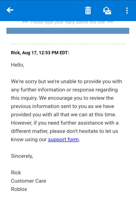 Mu Ath On Twitter And After I Emailed Them They Banned The Guy Who Took My Group And You Can T Judge If I Was Rude With Them Or Not And I Wasn T - roblox support inquiry