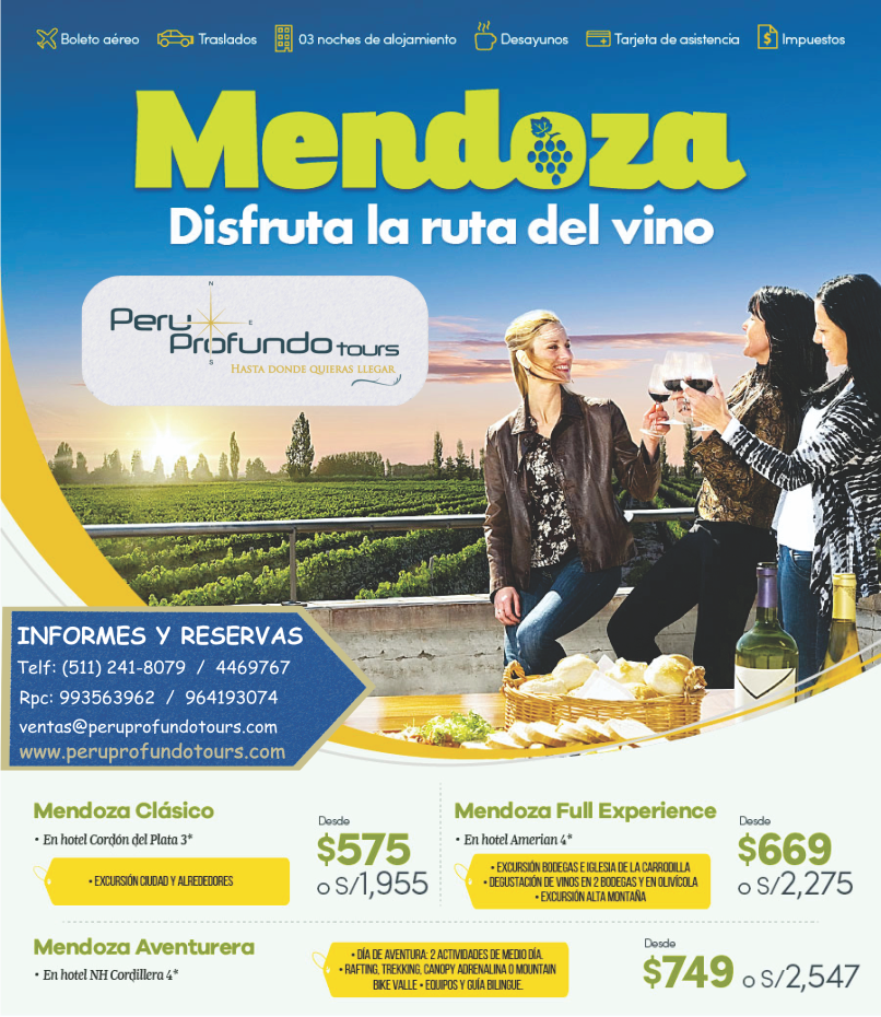 PeruprofundoT's tweet photo. Visita Mendoza ✈️🌎
Ubicanos: Av. Larco 101, Miraflores 🏢
Informes: (01) 2418079 o 993563962 📞
#Peruprofundotours #hastadondequierasllegar
#viajerosporelmundo #Miraflores #Peru #Mendoza https://t.co/kZHgqrC5XA