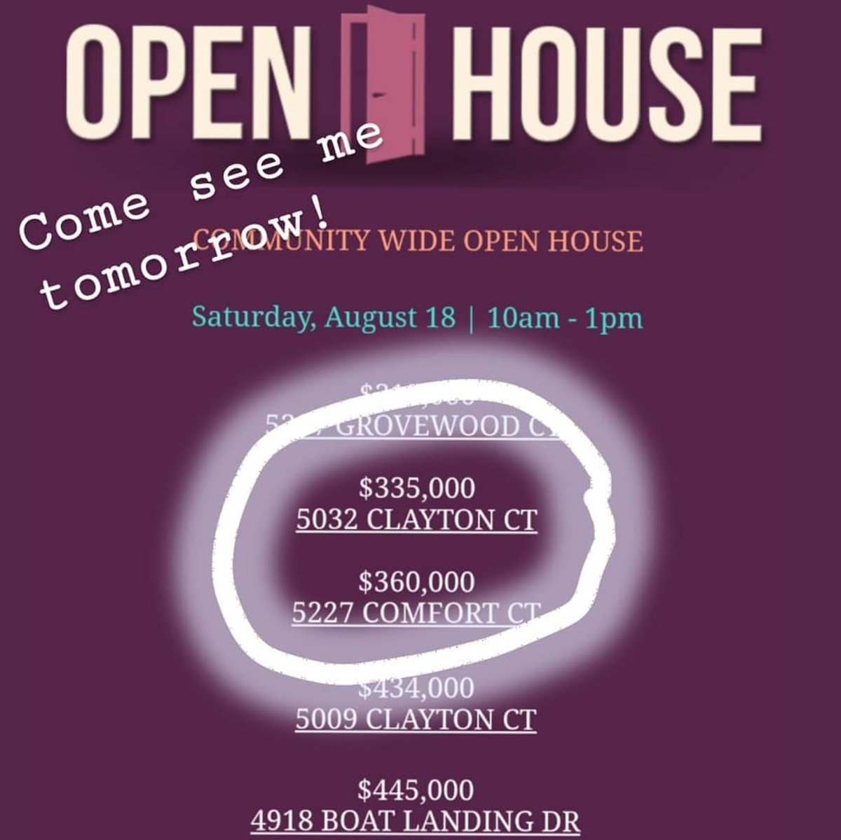 Come see me TOMORTOW at the MEGA Open House event at the King & Bear World Golf Village. #OpenHouse #WorldGolfVillage #StJohnsCounty #RealEstate #TrudatCanSellThat
