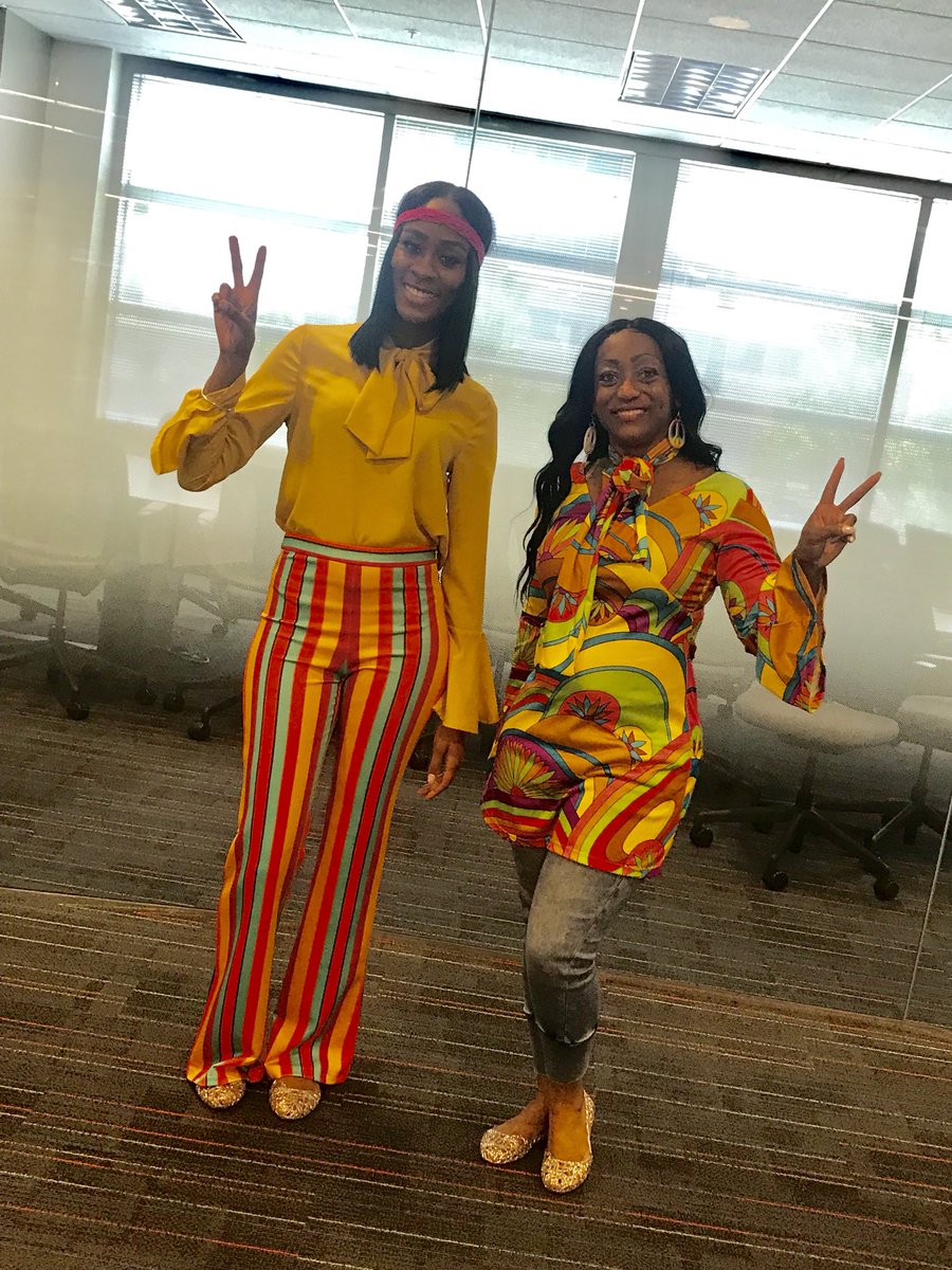 Team Atlanta is always ready for any day. YES!!!! It’s HIPPIE DAY with all kinds of fashions. All over our AT&T World, Your world delivered.  #tugglenation#hippiedaytmleads #fashionready @davisfred2 @anthonyetuggle @FrancesGHampton @Conyers2Atlanta @tedra_haynes @AtlSpence