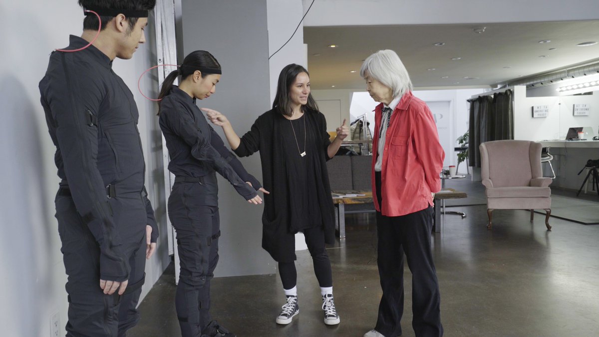 Behind the Scenes:  Showing Joy Kogawa how motion capture works! Our actors put on special motion capture suits to act out the parts of Yuki and Tak.  
.
.
#motioncapture #joykogawa #gamedev #madewithunity #unity #indiegame #leveldesign #AR #AugmentedReality #arcore #arkit