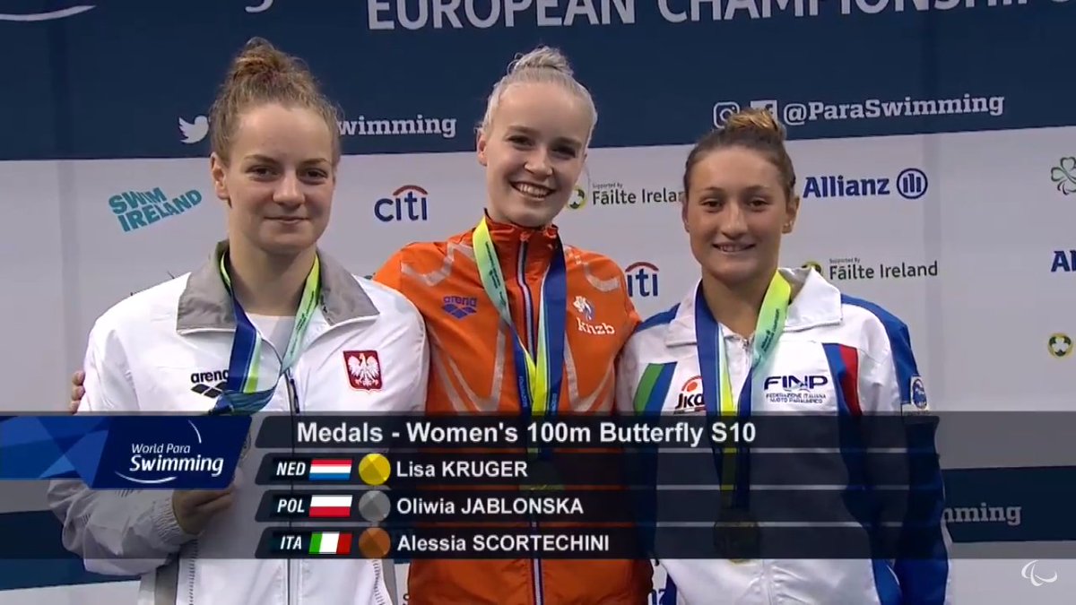 pensodunquerido's tweet photo. Il podio della nostra Alessia #Scortechini. #Dublin2018 #ParaSwimming https://t.co/1GRDUUW27M