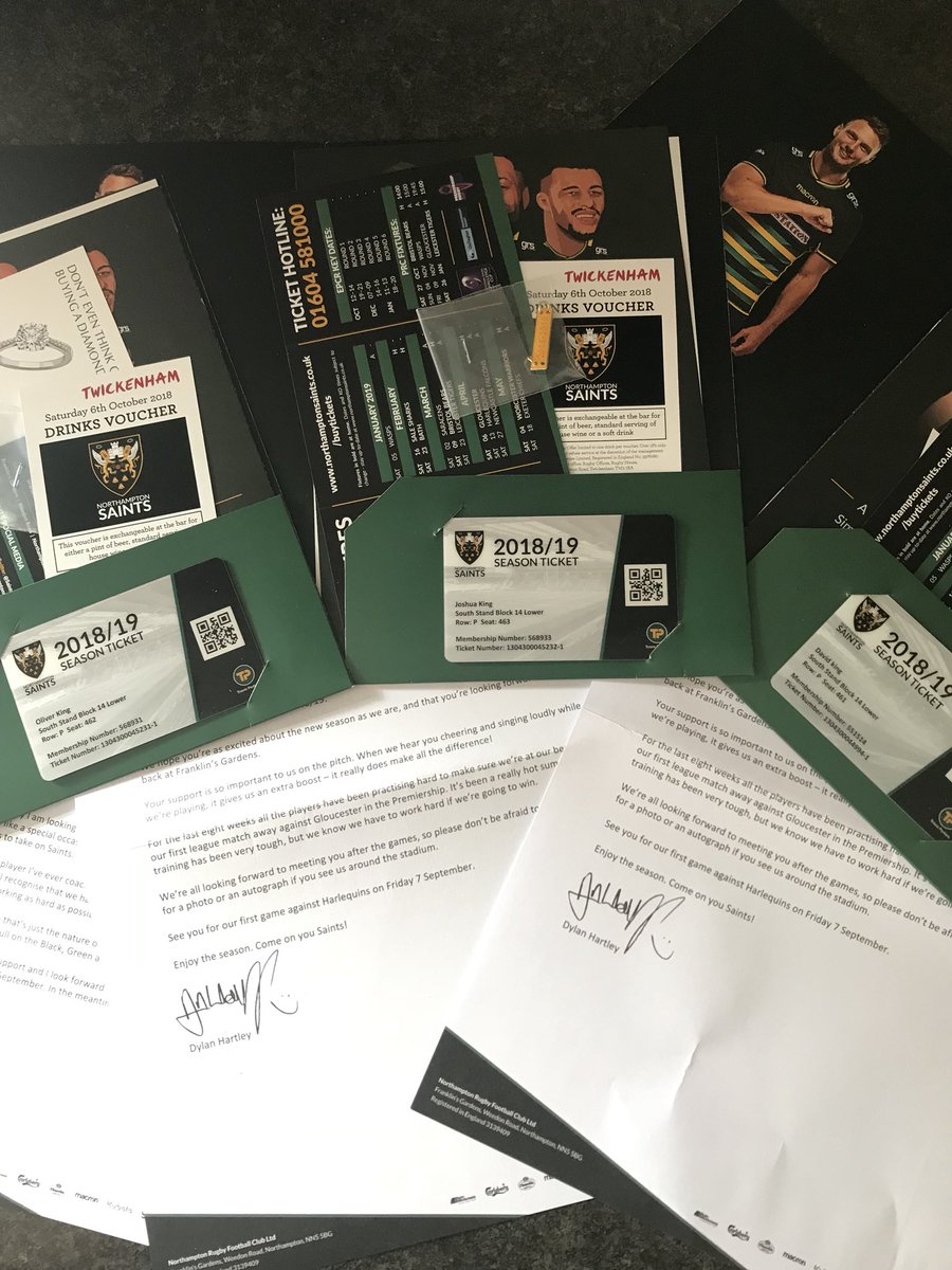 001drk's tweet photo. Season tickets have arrived for @SaintsRugby #NewEra https://t.co/ycYoZfqGPv