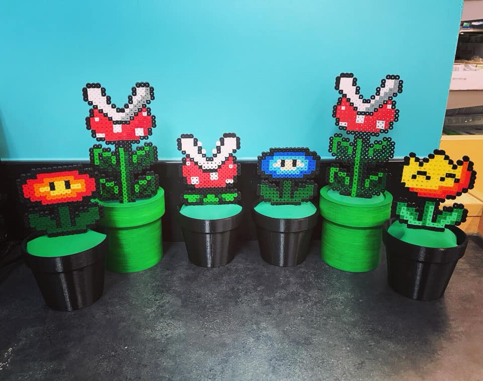 My girlfriend became obsessed with Perler Bead artwork a few weeks ago, and started asking for 3D prints to display them. Wasn't sure what she was up to but after seeing the final product, definitely a neat idea! #3dprinted #3Dprinting