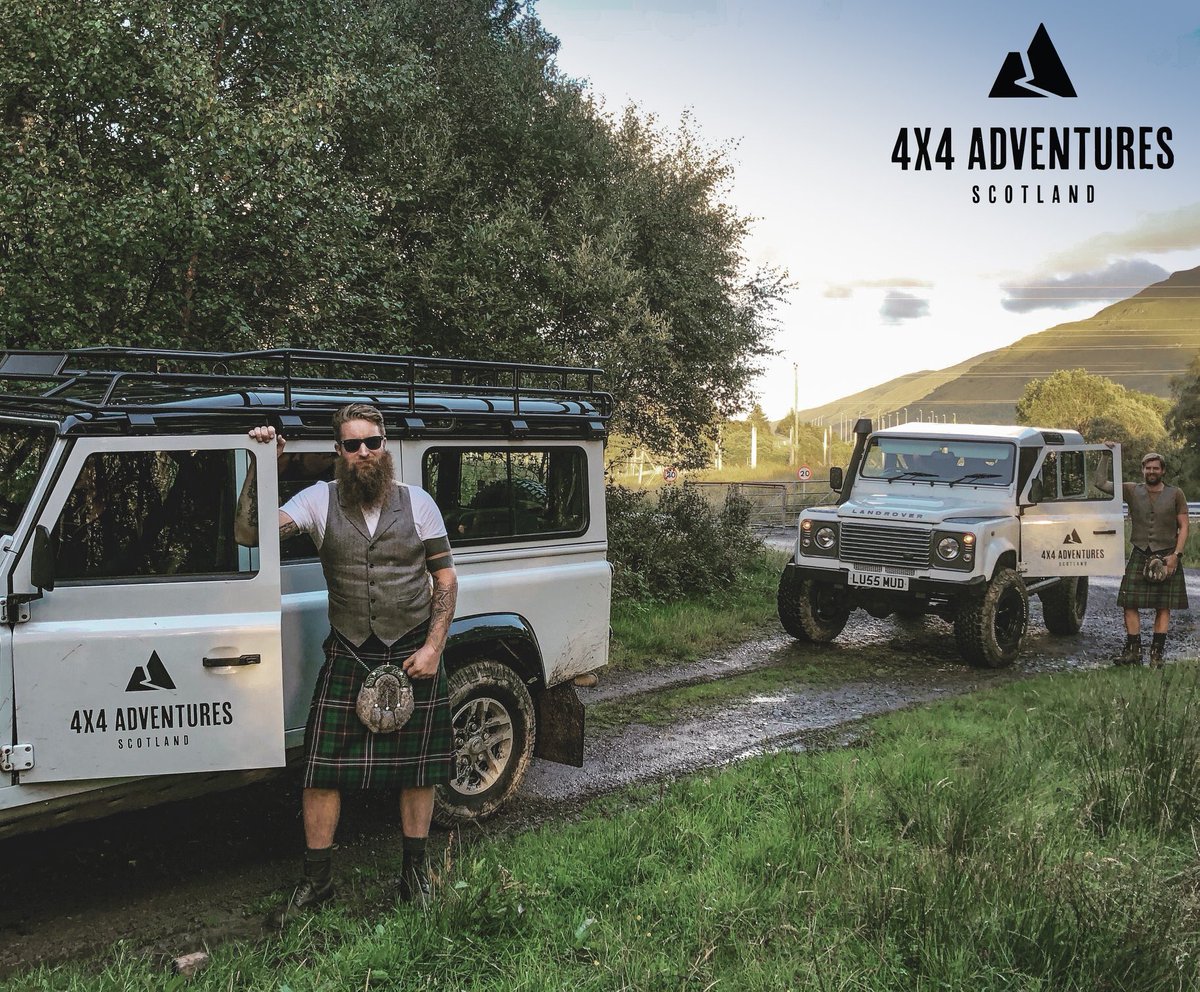 Scotland4x4's tweet photo. Our kilted Adventure guides are full of banter and great stories. They also know lots about these tremendous vehicles and the amazing landscapes we explore during our adventures! https://t.co/OPJTafHq2c