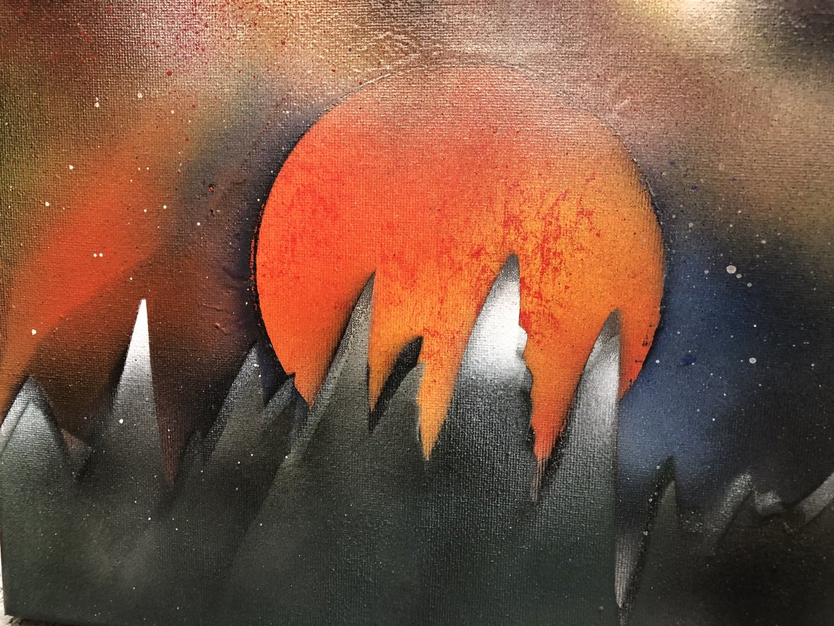 StudiosAstral's tweet photo. #basaltgray by Christina #colour_collective traditional #brushpen #pencil #SurrealArt and Spacescape #aerosols oncanvas by Mark https://t.co/mBPEYf3sP8