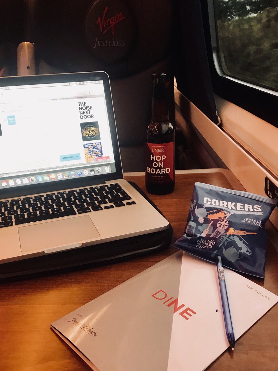 On route to #Edfringe they only upgraded me to first class (about time too). Who knew they do free beer in first class?! #gamechanger