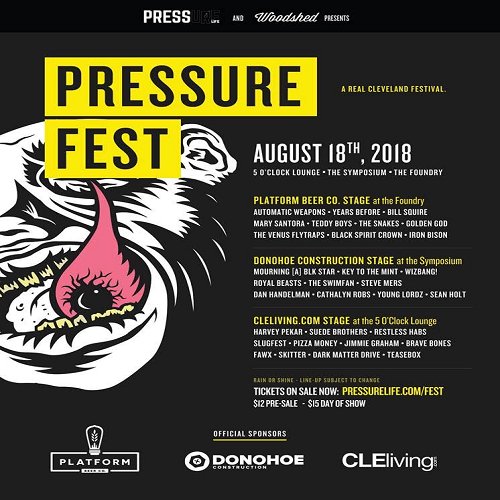 SymposiumCLE's tweet photo. Tomorrow! PRESSURE FEST Symposium Nightclub Stage Sponsored by Donohoe Construction / Mourning A BLK Star / Key to the Mint / Wizbang! / Royal Beasts / The Swimfan / Steve Mers / Dan Handleman / Cathalyn Robs / Young Lordz / Sean Holt / $12 Presale / $15 DOS https://t.co/uLwGpX9Ttx