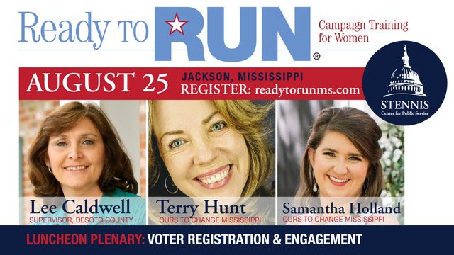 Join us for @StennisCenter #ReadytoRunMS on August 25 at the Westin in Jackson! We're honored to be speaking about the power of voter registration and engagement during the lunchtime lecture. Visit  readytorunms.com to register!