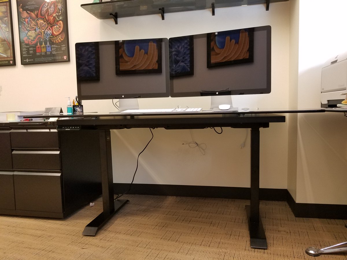 TheLifeDesk's tweet photo. An excellent re purposing of LifeDesk smartlegs underneath a glass tabletop!
#LifeDesk #SitStandDesk #Newlifeforyourworksurface https://t.co/MJEihPpPkP