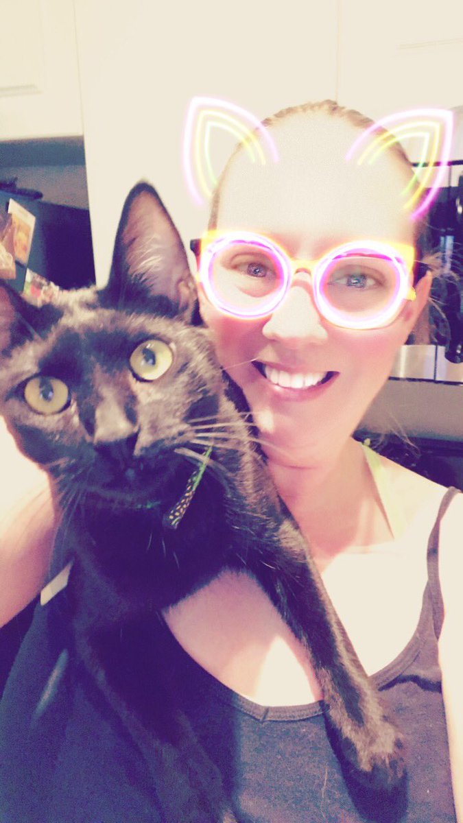 sjoy801's tweet photo. One of the sweetest and friendliest cat I have ever had. He loves being center of attention and brings lots of love and companionship in my life. #blackcatappreciationday https://t.co/4FadyTASDQ
