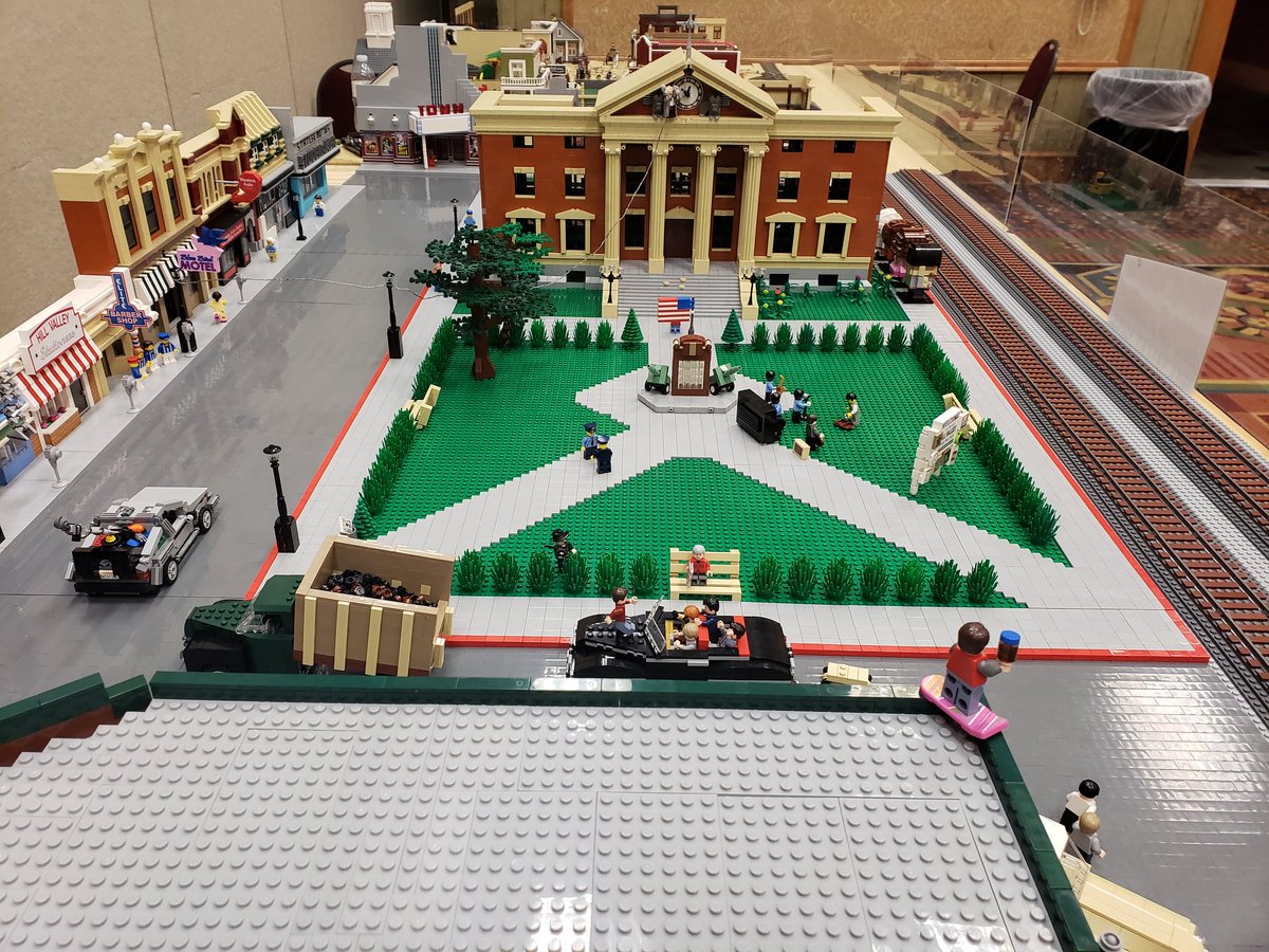 BacktotheFuture's tweet photo. Come check out this impressive @LEGO_Group Hill Valley town square and McFly house this weekend located in the @BacktotheFuture booth at the @DeLoreanShow in St. Charles, IL! https://t.co/i9zkJbXBGE https://t.co/uJaS9iV2z9