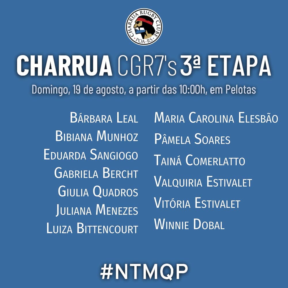 CharruaRugby's tweet photo. Aqui estão as encarregadas de manter o Charrua na liderança do CGR 7'S Feminino 2018! As índias irão até Pelotas neste domingo, 19/08, para mais um dia de muita peleia! #NTMQP #VemSerCharrua #VemSerRugby #BrasilRugby #RugbyFeminino #RugbyRS https://t.co/owyfrYEazF