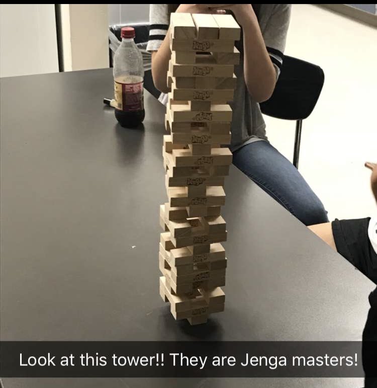 SmithFACS4Life's tweet photo. Sometimes in class you have to play games. These girls were the best! They worked together and encouraged each other. At no point did they act like it was a competition. Have you ever seen a Jenga tower so tall?! #gamesintheclassroom #teambuilding #hhsonthemove https://t.co/ei0IOHyC9Y