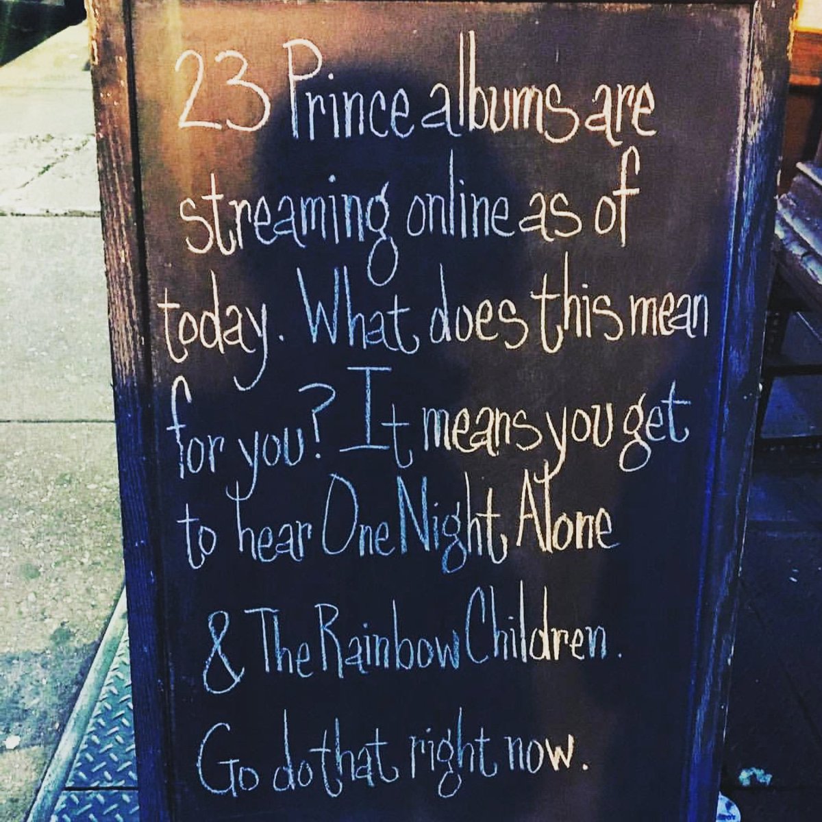 Spotted in Brooklyn NY

Smith &amp; Vine 
317 Smith Street  
#Prince4Ever 💜💜💜