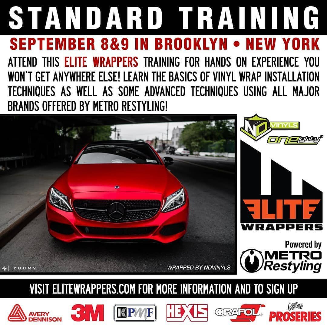 WrapLocal's tweet image. Join #elitewrappers for a Standard Training at @ONEightyNYC with @ndvinyls &amp;amp; join the #wrapfamily ✊

Sign up now, before it&apos;s sold out!🔴⏳🏃🏃

elitewrappers.com

Powered by @metrorestyling

#learntowrap #vinylwrapping #carwrapping #learnfromthebest #metrorestyling