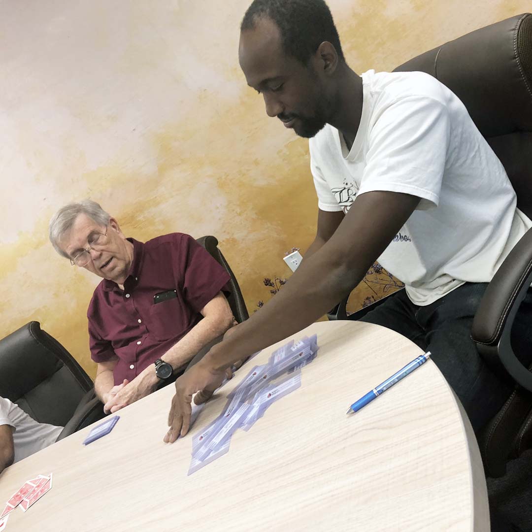 MetWestLA's tweet photo. A few of our MetWest & peerhatch team are playing in the Autism Speaks Chip In Celebrity Poker tomorrow in Los Angeles. The event benefits Autism Speaksβ Southern California Chapter. Photos from our practice session! #metwestla #peerhatch #AutismAwareness https://t.co/cfaWrk0dP3