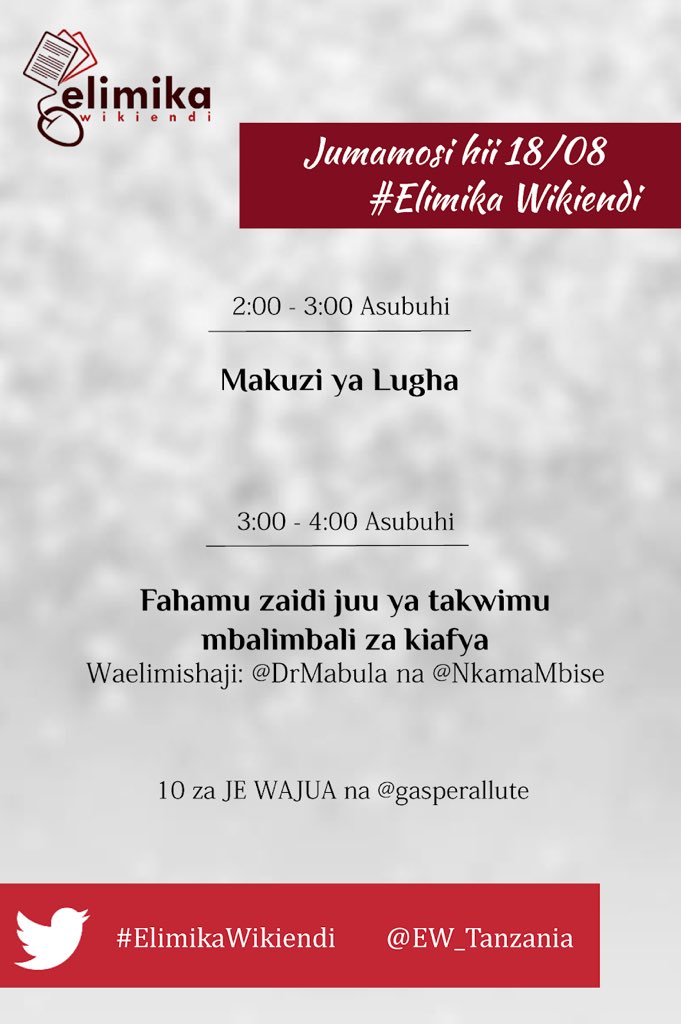 NkamaMbise's tweet image. Je, unafahamu umuhimu wa takwimu katika kuboresha huduma za afya na kupambana na magonjwa mbalimbali? Kesho ktk #ElimikaWikiendi nitaungana na @DrMabula kuzungumzia umuhimu wa takwimu ktk utoaji wa huduma za afya tukiangazia zaidi VVU/UKIMWI. #DataZetu #DCLI