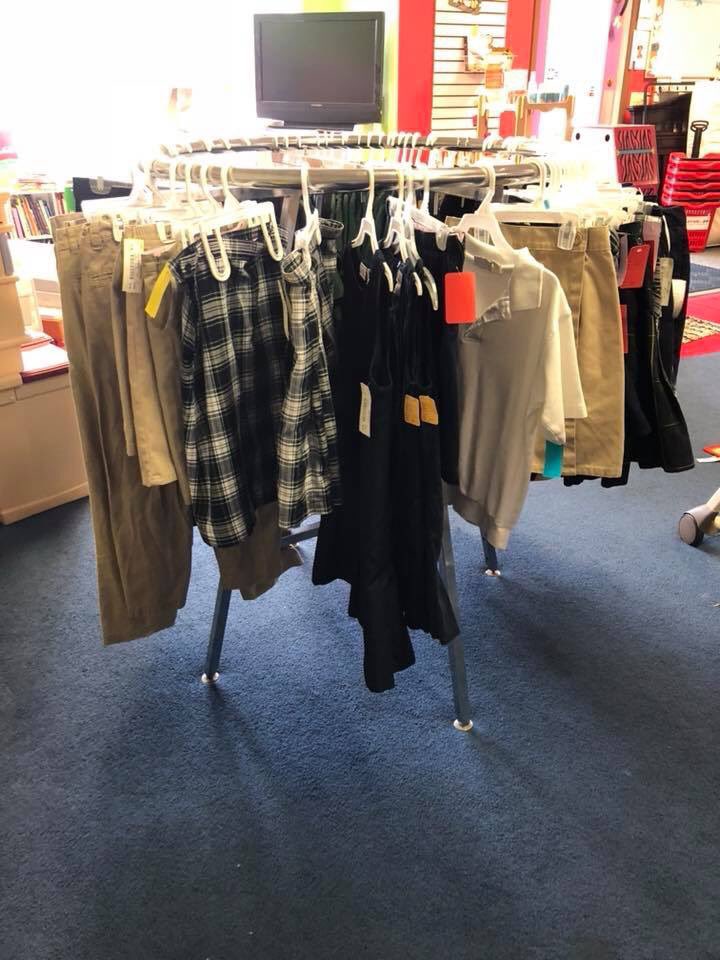 Milestones_Erie's tweet photo. School uniform prices are OUTLANDISH!!!
$80 for a skirt!?! $35 for a shirt!?!?

Stop and see us for your uniform needs.  
Open Mon 10-2, T-F 10-6, Sat 10-5

#Erie #Erieschools #Backtoschool #ErieTrends #Myerie #supporterie #eriekids #eriemoms #eriesaves #ShopErie https://t.co/u3cSoxFZhP