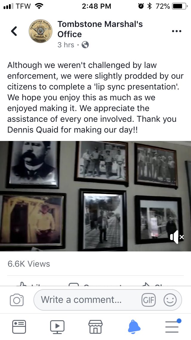 PridePicture's tweet image. In less than 3 hours we got over 6,000 views for our participation in the Lip Sync Challenge! Thank you to the town of Tombstone and Dennis Quaid! #Tombstone #LipSync #LipSyncChallenge #DennisQuaid #MusicVideo #Filmmaker #Director