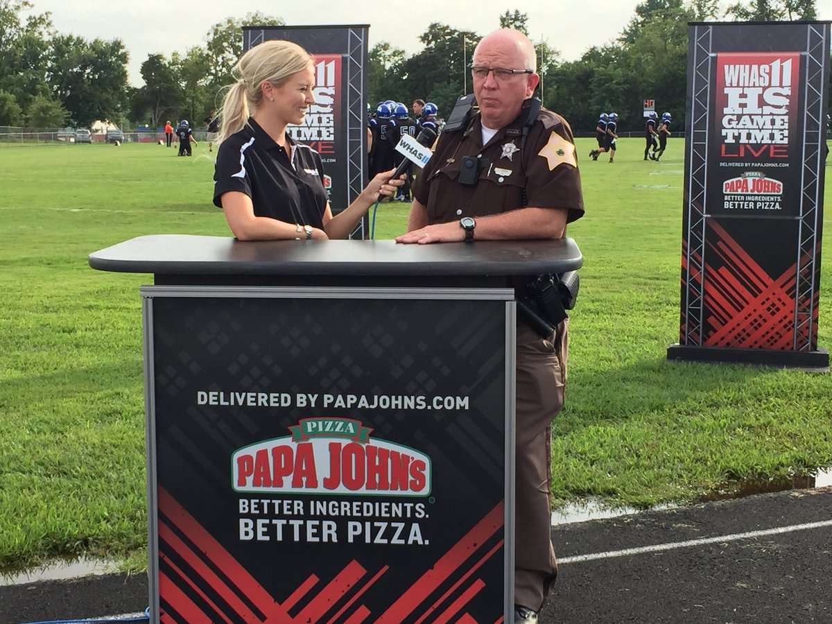 Get this, <a href="/KaitlynnFish/">Kaitlynn Fish West</a> interviewed Officer Fisher about <a href="/CHS_Pirates/">CharlestownHS</a> fishing club. We may or may not have planned this. #HSGameTime